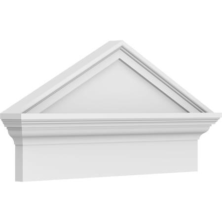 Ekena Millwork Peaked Cap Smooth Architectural PVC Combination Pediment, 24"W x 12-7/8"H x 2-3/4"P (Pitch 6/12) PEDPC024X130PKC00